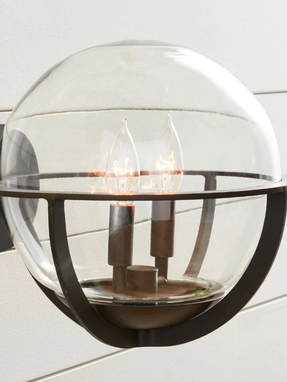 Pottery Barn Rollins Outdoor Recycled Glass Sconce